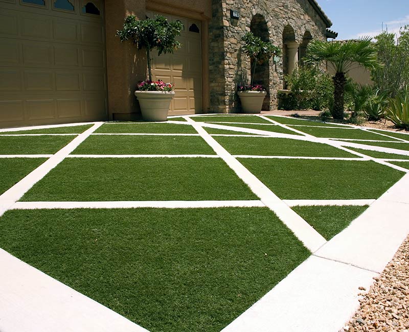 Interlocking Faux Grass Tiles for Artificial Grass Turf Size 300x300x22/25mm Drainage