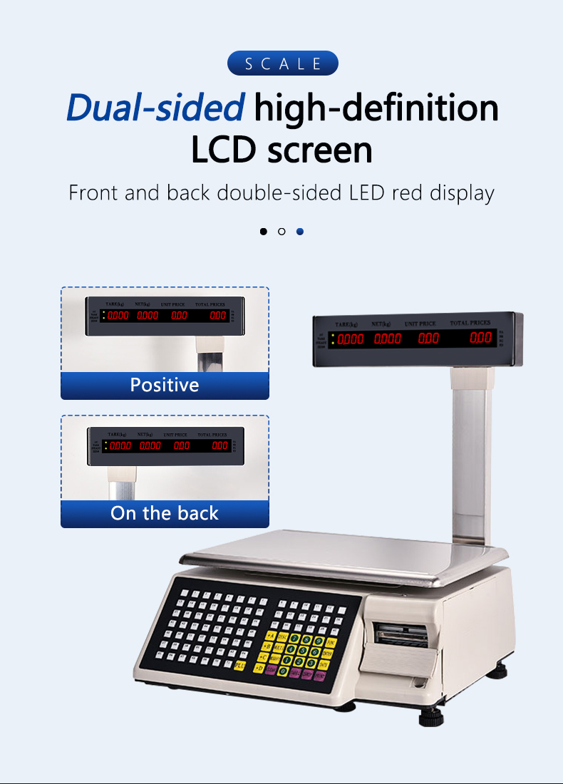 Advanced Printing Bar Code Table Scale SHW-TMB 30kg with AC 100-240V/DC21V Power