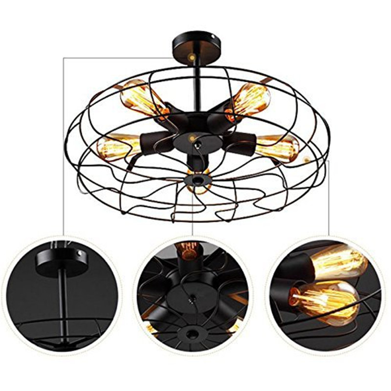 LED Pendant Lights Industrial Style Metal for Living Room Kitchen Retro Loft Pendants Ligh(WH-VP-188)