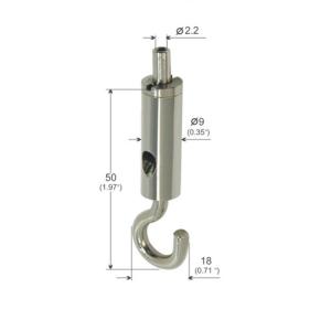 Quality None Safety Spring lock cable gripper Hook For Acoustic Panel YW86123 wholesale