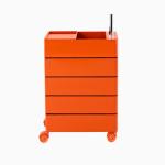 5 Drawer Mobile Plastic Wooden File Cabinet 71*31.5*10.4cm