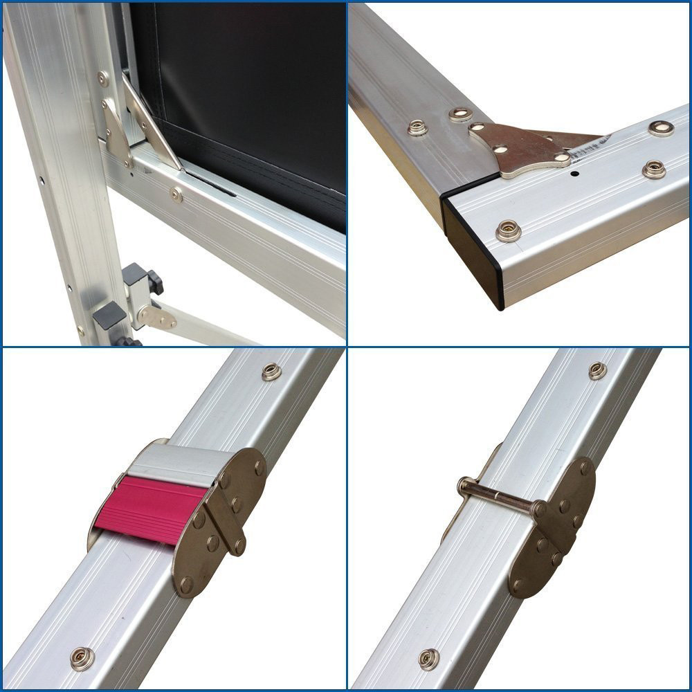 100 Inch Foldable Projector Screen Aluminum Housing With Wheels