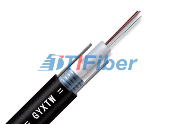 Outdoor Multimode Fiber Optic Cable Black PE Jacket With Uni - Tube Gel - Filled