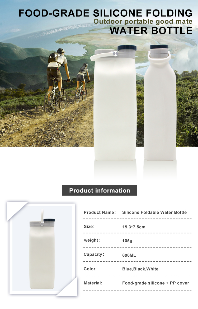 OEM 500ml BPA Free Collapsible Silicone Milk Bottle