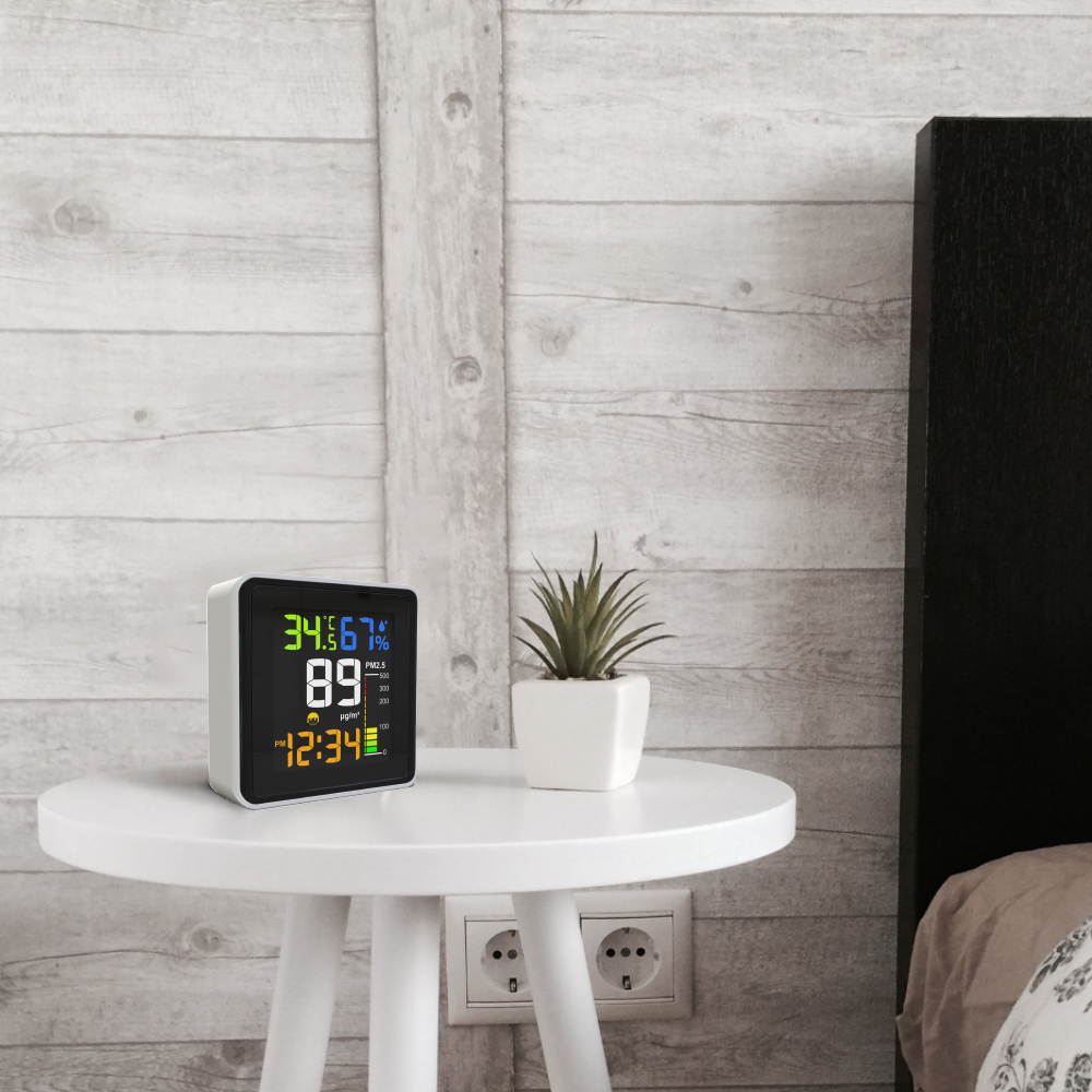 500ug/M3 Air Quality Meter Accurate Pm2 5 Air Quality Monitor With Humidity Sensor