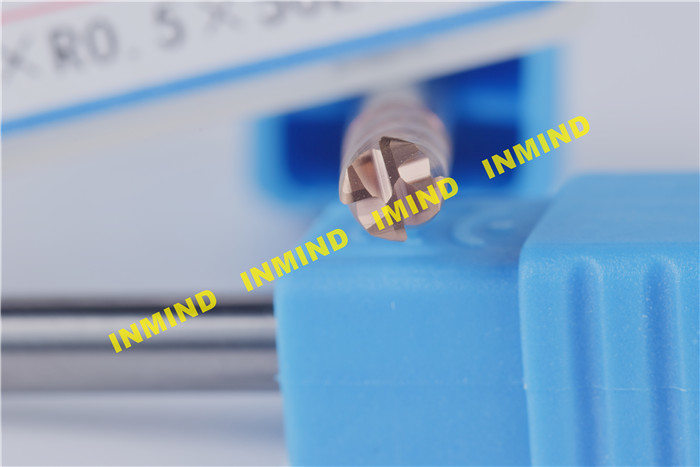 4*R0.5*50L upto HRC65 Corner Radius end mill Corner R0.1-R1 high hardness end mill tool ALCRONA coating