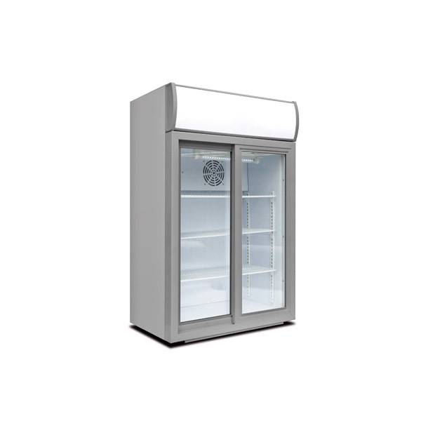 105L Upright beverage display cooler 2 glass door vertical showcase cold drink/soft drink refrigerator SC105L