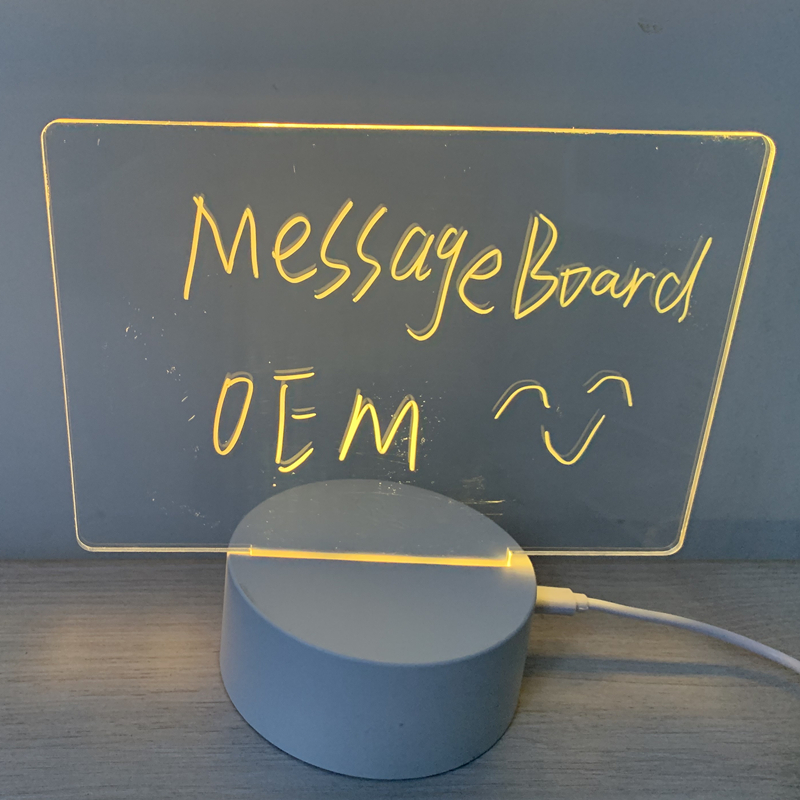 Creative Gifts Girl Bedroom Sleeping Lamp Cute Soft Light Desk Lamp 3D Night Light Message Board