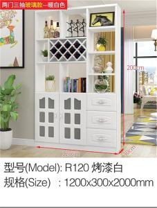Quality MDF Painted Wall Unit Room Divider Cabinet Durable Household Furniture wholesale