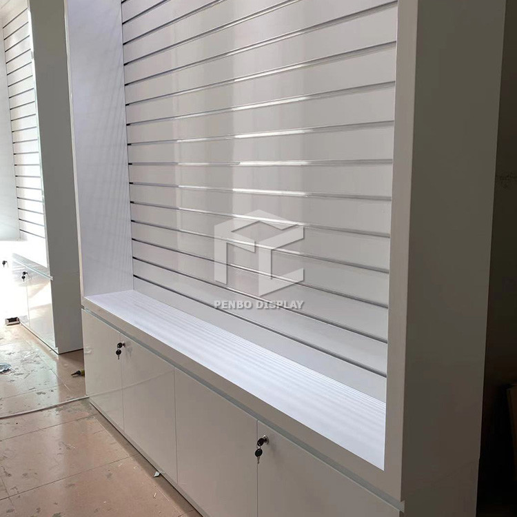 Veneered Smoke Shop Furniture Monomer Design 3mm Thick MDF