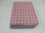Painted Metal Square Tin Cookie Containers For Food Storage