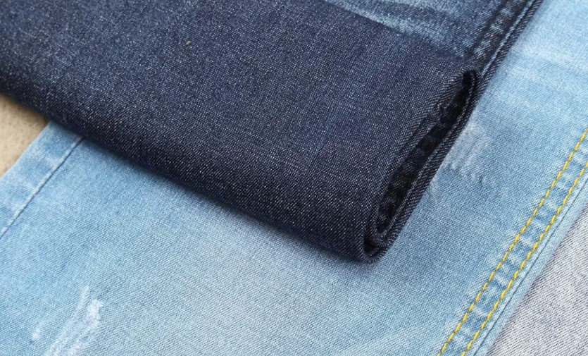 6.5oz 16S Tencel Cotton Fabric 20% Lyocell Spandex Fabric 2/1 Right Hand Twill