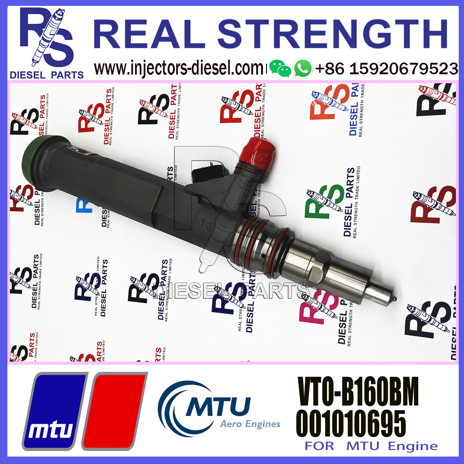 Diesel Common Rail Injector VTO-B160BM 253351 0010104251 0010104271 For MTU 1600