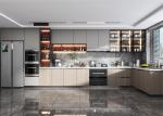 Wholesale Wooden Furniture Custom Made Modular Flat Edge Kitchen Cabinets
