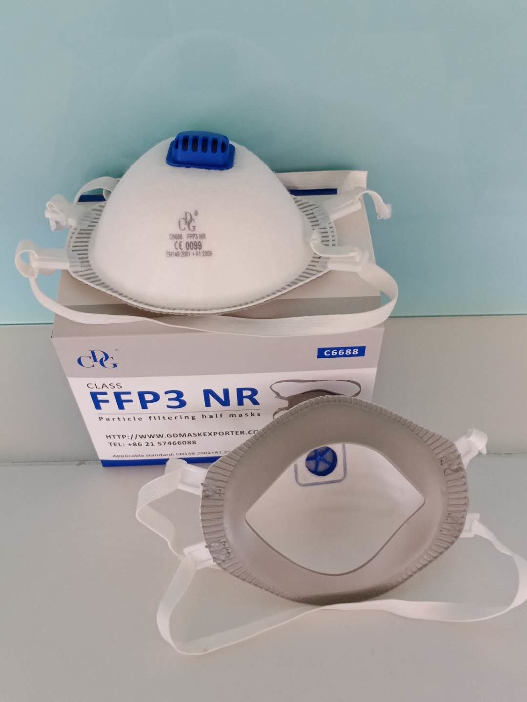 Cup Shaped CE Adult 12.5*10.5CM FFP3 Disposable Mask