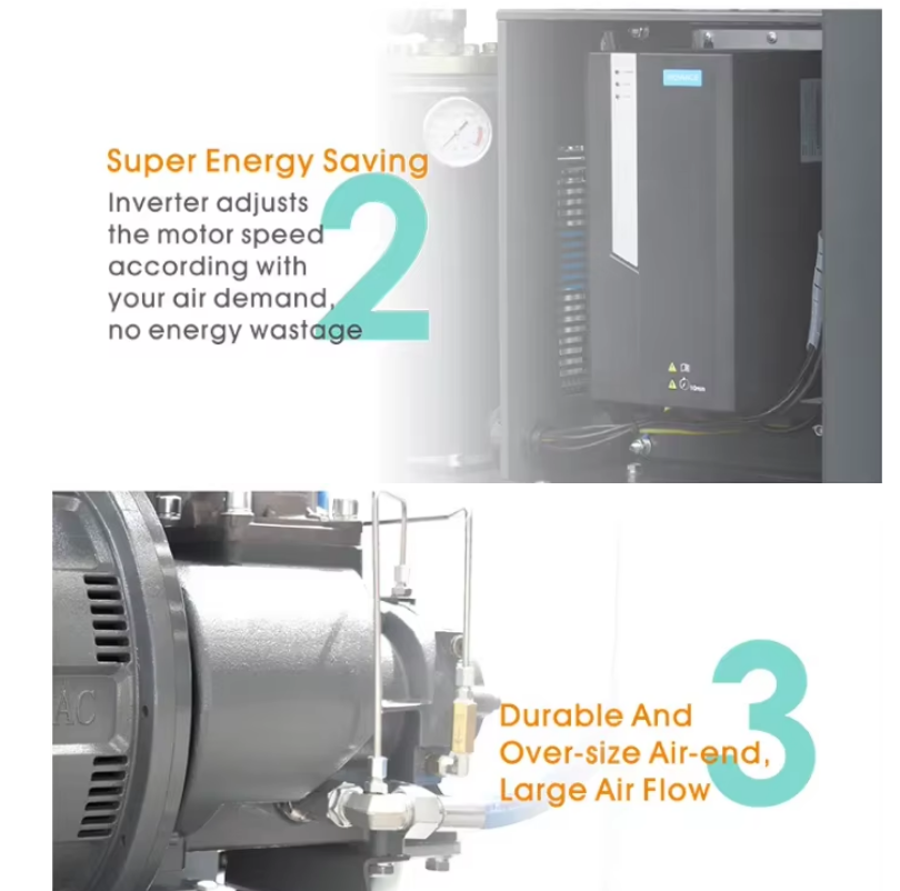 110KW Micro Oil Screw Air Compressor For Construction And Mining Operations
