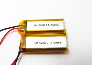 Quality 1000mah 3.7 V Rechargeable Lithium Polymer Battery For Electric Car 102050 wholesale