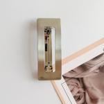 Golden Silver Metal Spring Hair Clips Women Girls Fashion Square Bobby Pin 8x3cm