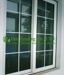 China Grilled UPVC Sliding Window For Residential Home,White Color Profile Vinyl Sliding windows on sale