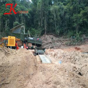 Quality keda gold and diamond mining equipment gemstone trommel washing plant with long clay scrubber wholesale