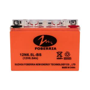 Quality Orange Maintenance Free Motorcycle Lead Acid storage Battery 12v 6.5 Ah 10hr 0.9A 1.9kg wholesale