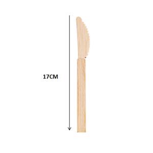 Quality 25Pcs Disposable Natural Bamboo Picnic Forks Knives wholesale