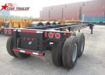 8 Tires Black Color 20 Ft Skeletal Trailers Goosneck Container Semi Trailer