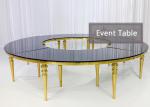 Round Mirrored 340X80X75CM Outside Wedding Table For Wedding
