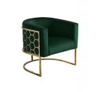 Metal Leg Honeycomb Single Lounge Chair