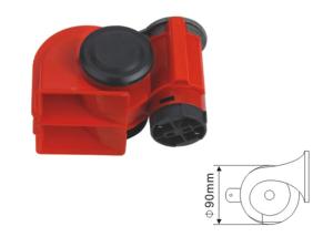 Quality Motorcycles Vans Car Horn Replacement Kit , Dual Car Horn Bright Red Color wholesale