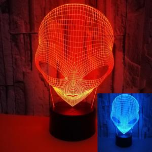 Quality Martian shape OEM company logo 7 color 3D touch night light USB desktop colorful small table lamp wholesale