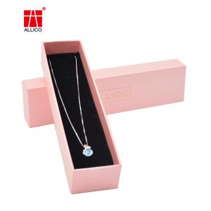 Quality Pink Luxury Necklace Gift Box , 10*10*3.5cm Cardboard Jewelry Boxes wholesale