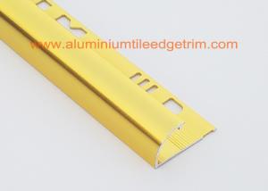 Quality Shiny Polished Gold Curved Bathroom Tile Edge Trim 10mm Height wholesale