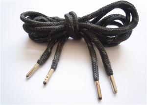 Quality Elastic Black Flat Shoe Laces / Basketball Shoe Laces Durable wholesale