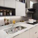 Wood Modern Stainless Steel outdoor Kitchen Furniture Cabinet Stander