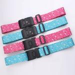 Silk - Screen Logo Travel Luggage Straps , Embroidered Luggage Strap With