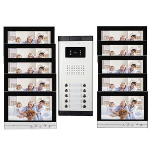 Quality CCD CMOS Camera Security System Video Door Phone Intercom Bell For 10 Flats Building wholesale