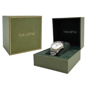Quality Velvet Luxury Watch Packaging Box With Gold Frame wholesale