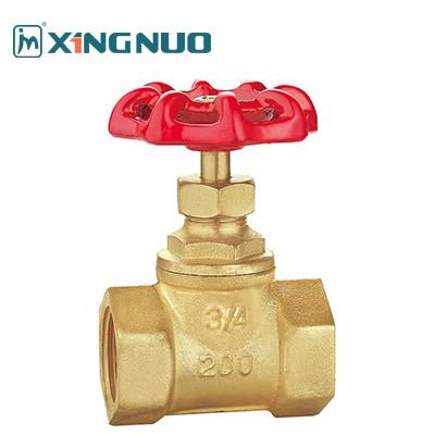 Female Thread Connection Brass Gate Valve Hex Gold Color In F/F Iso228/1 For
