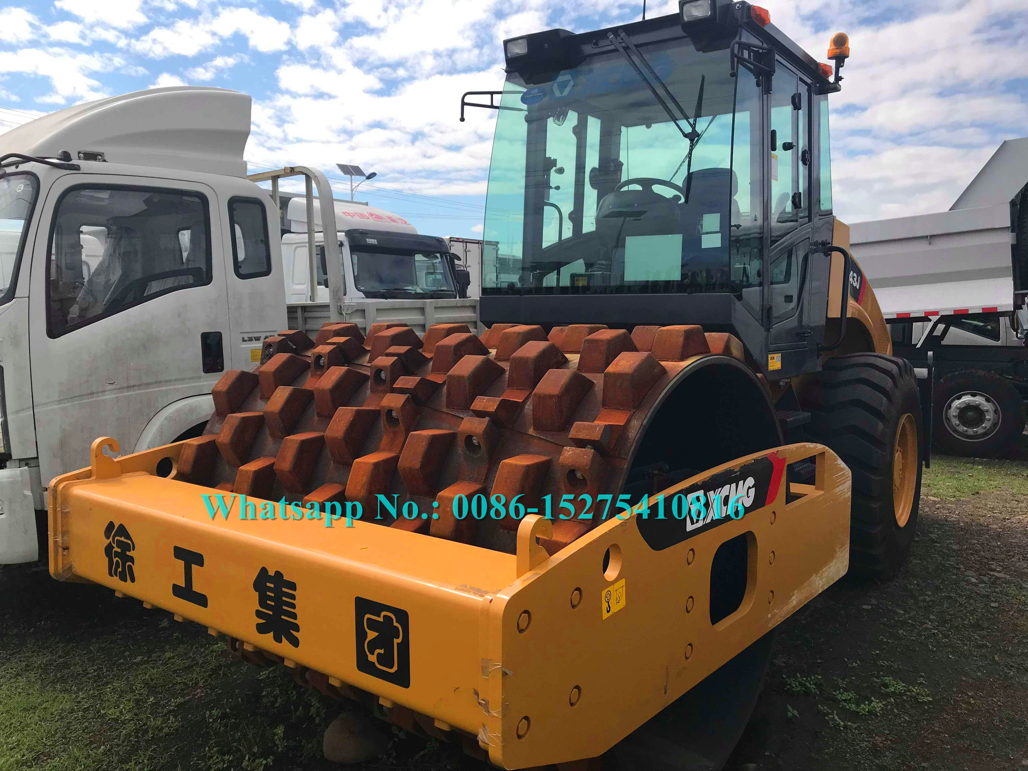 Mechanical Control 14 Ton Road Roller Machine XCMG XS143J With Air Conditioner
