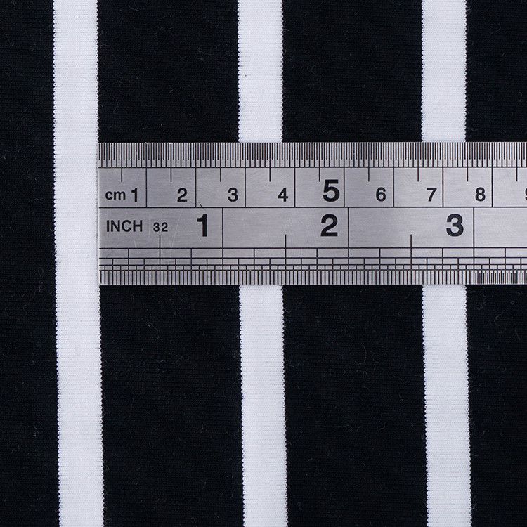 Warm And Fashionable And Environmentally Friendly And Striped Cotton Fabric For French Terry
