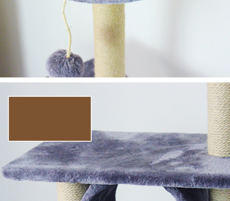 Wooden Large Scratcher Houses Tower Cats Tree Made of Sisal Fabric and Wood Board for Custom Sizes