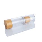 Plastic 30ml 100ml Lotion Airless Pump Bottles 30ml 50ml With Bamboo Decorations