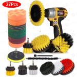 27PCs Household Drill Cleaning Brush For Bathroom Surfaces Car Grout Decontamina