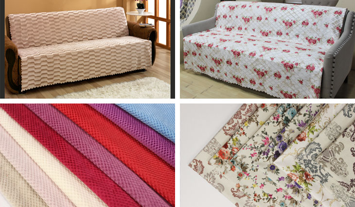 100 Polyester Bright Upholstery Fabric Embossed With Rubber Patch Fabric