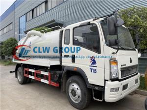 Quality Howo 8 Tons Carbon Steel Vacuum Septic Tanker Truck wholesale