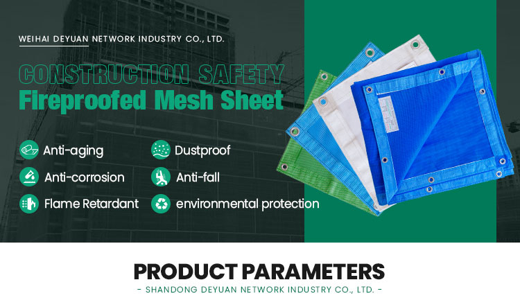 Fire retardant, high-strength, durable fireproof mesh sheets for construction