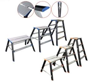 Quality Portable Aluminum Folding Step Stool , 2x2 Aluminum Household Ladder wholesale