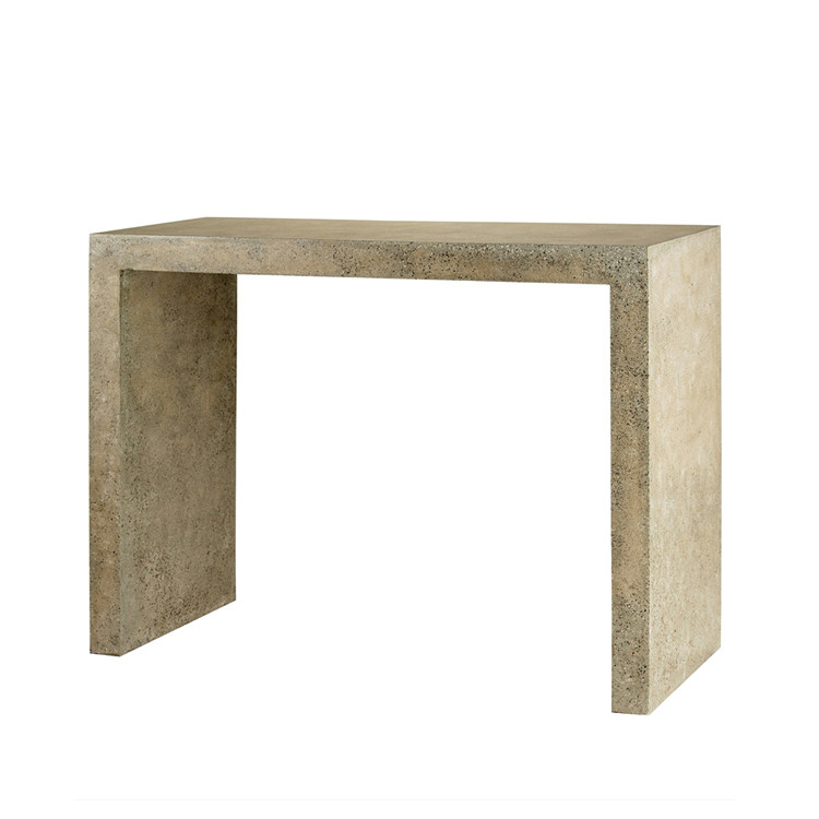 Matte Surface GRC Concrete Table Top Rectangular Concrete Table Bench Furniture