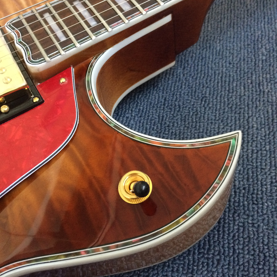 Hollow body L-5 jazz electric guitar,Full color strip edge,Burst color Quilte Maple top ,Quilte Maple top